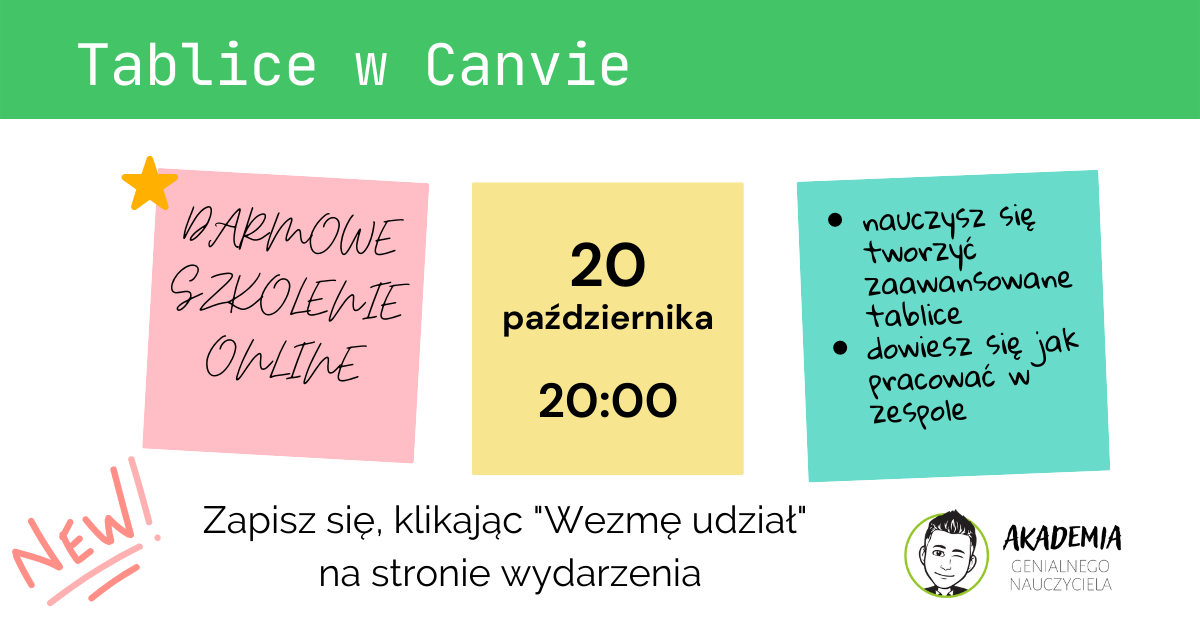 Tworzenie współdzielonych tablic w Canvie – DARMOWE szkolenie